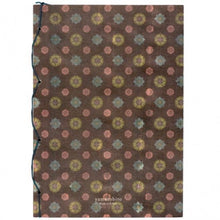 画像をギャラリービューアに読み込む, 御朱印帳 現代和綴 天平花鳥柄(黒/墨流し)